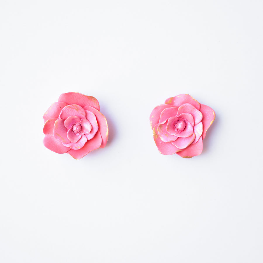 Rosy Floral Studs