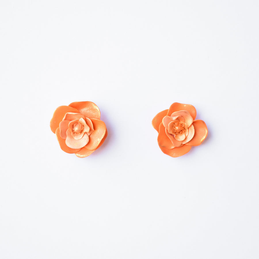 Peachy Floral Studs